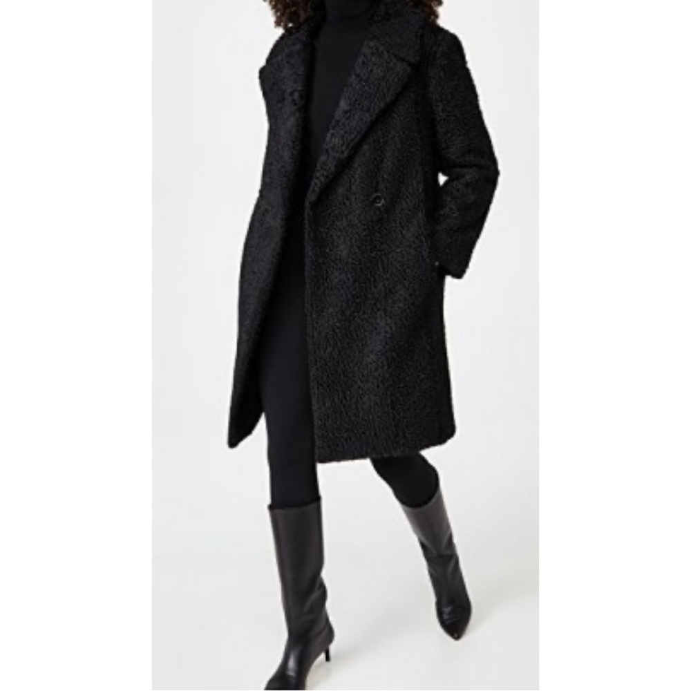 CLUB MONACO FAUX ASTRAKHAN COAT